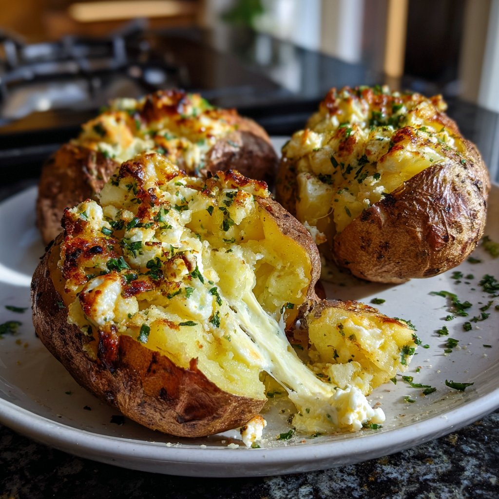 Gefüllte Süßkartoffeln mit Feta