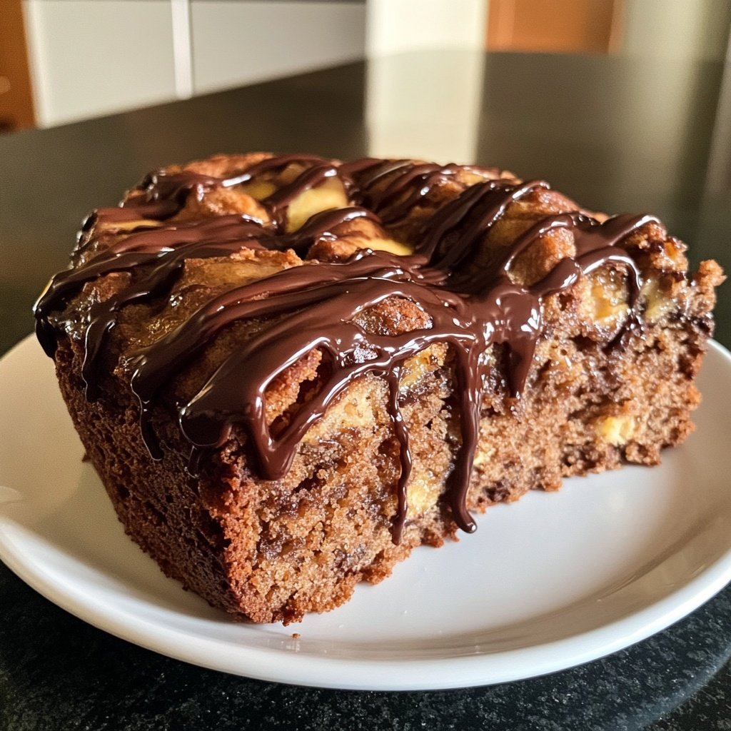 Bananenkuchen mit Schokoguss