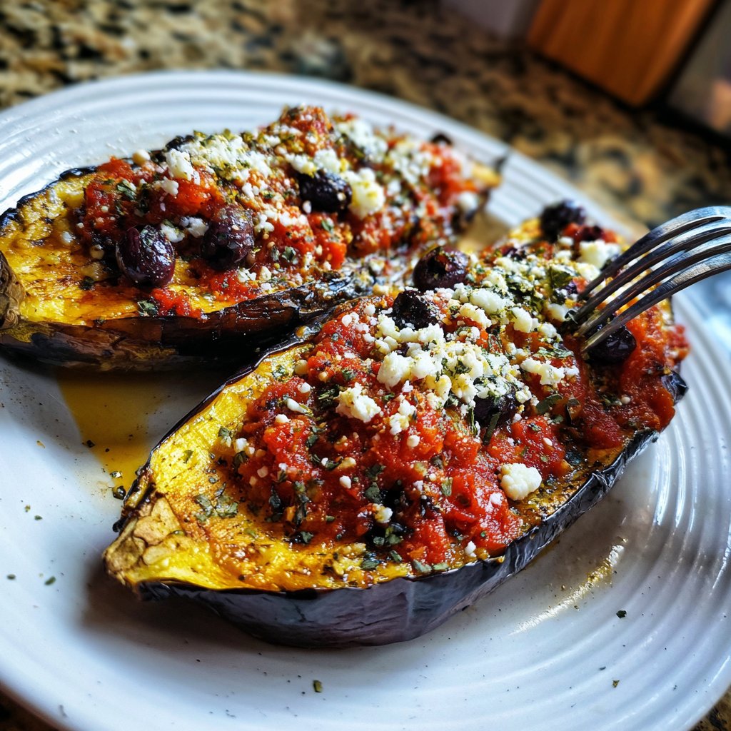 Auberginen mediterran pikant