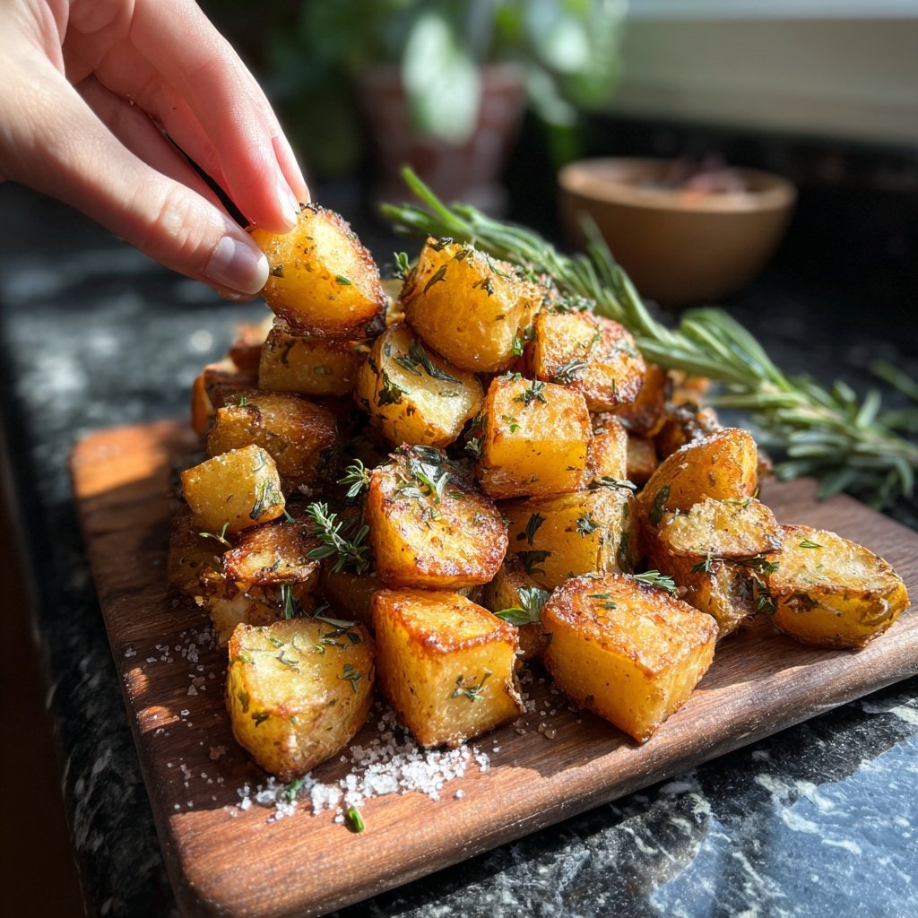 Ofen Kartoffel Würfel Mit Kräutern