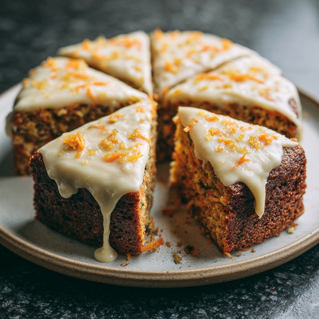 Karottenkuchen Mit Vanille Glasur