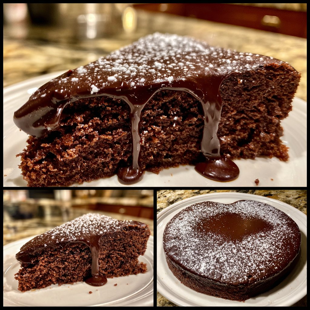 Herzförmiger Schokoladenkuchen