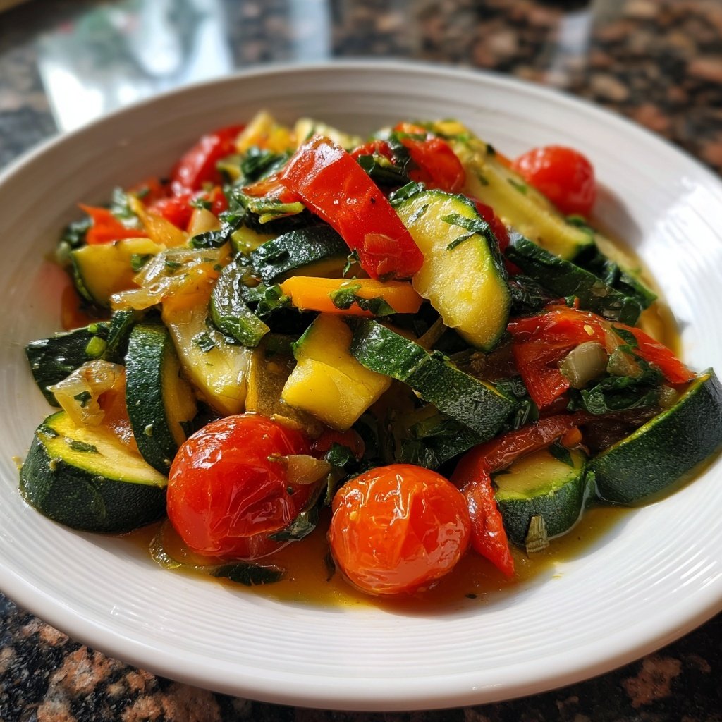 Kalorienarme Gemüsepfanne Vegan