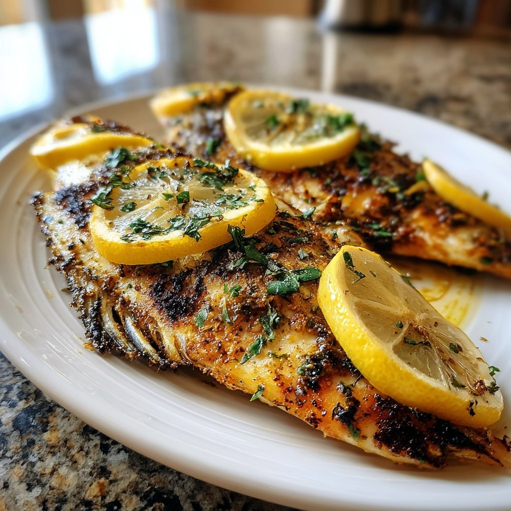 Gesund & Leicht Zitronen-Gegrillter Fisch