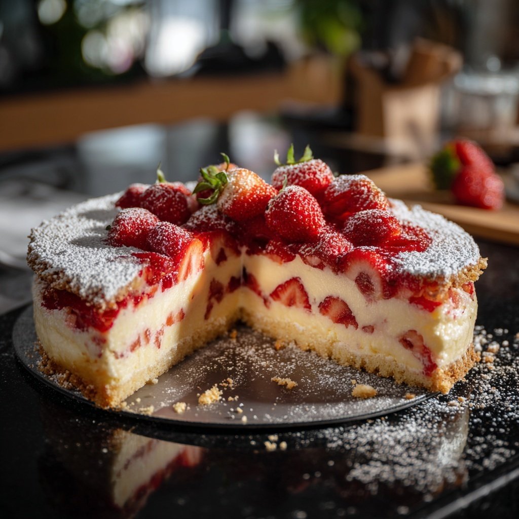 Erdbeer Joghurt Torte Mit Biskuit