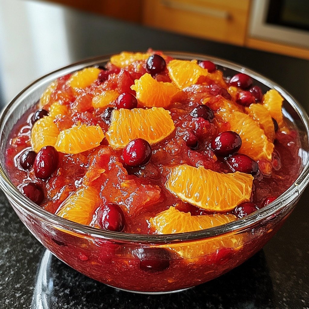 Hausgemachte Orangen-Cranberry-Soße