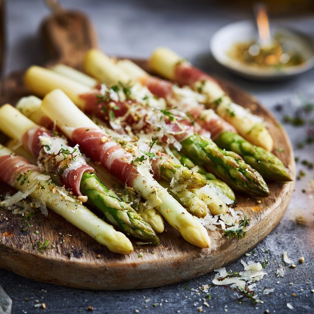 Grüner Spargel Mit Schinken