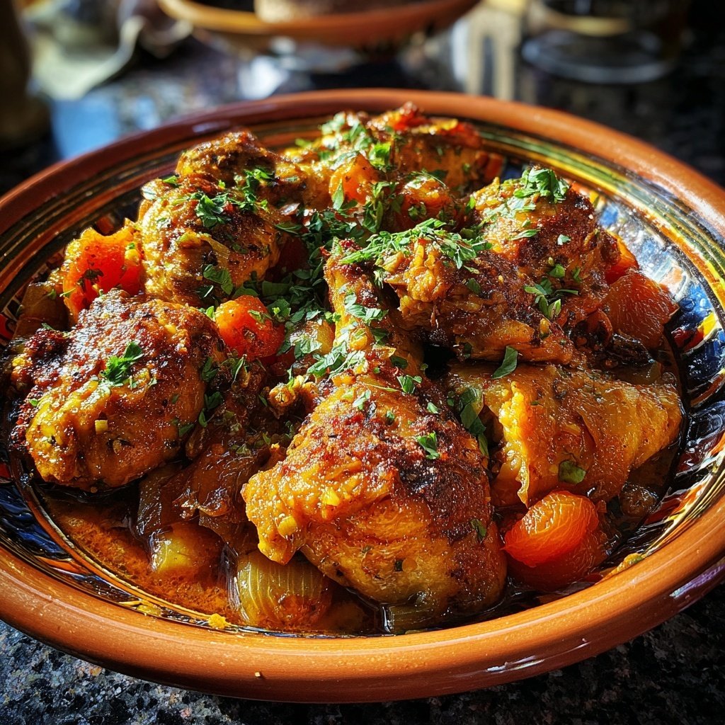 Internationale Küche Marokkanisches Hähnchen-Tagine