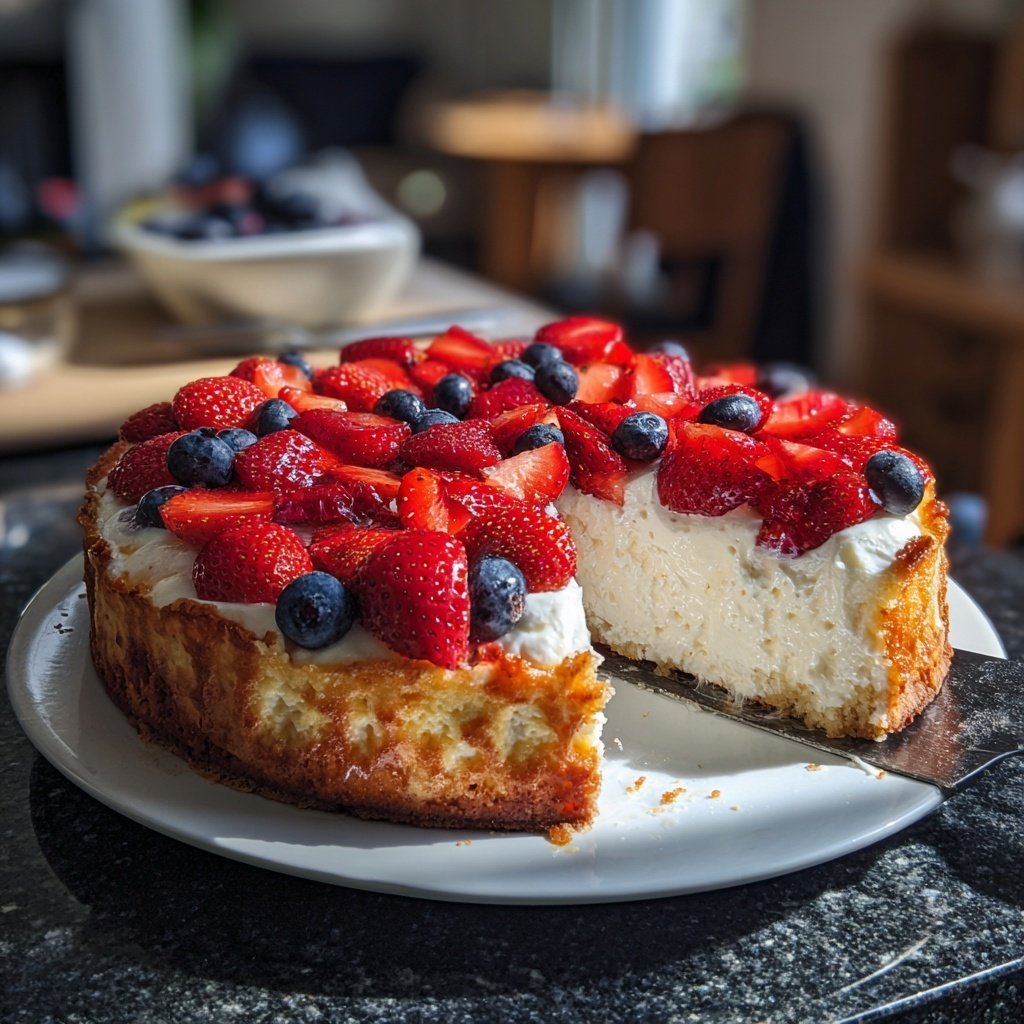 Erdbeerkuchen Mit Quark Und Beeren